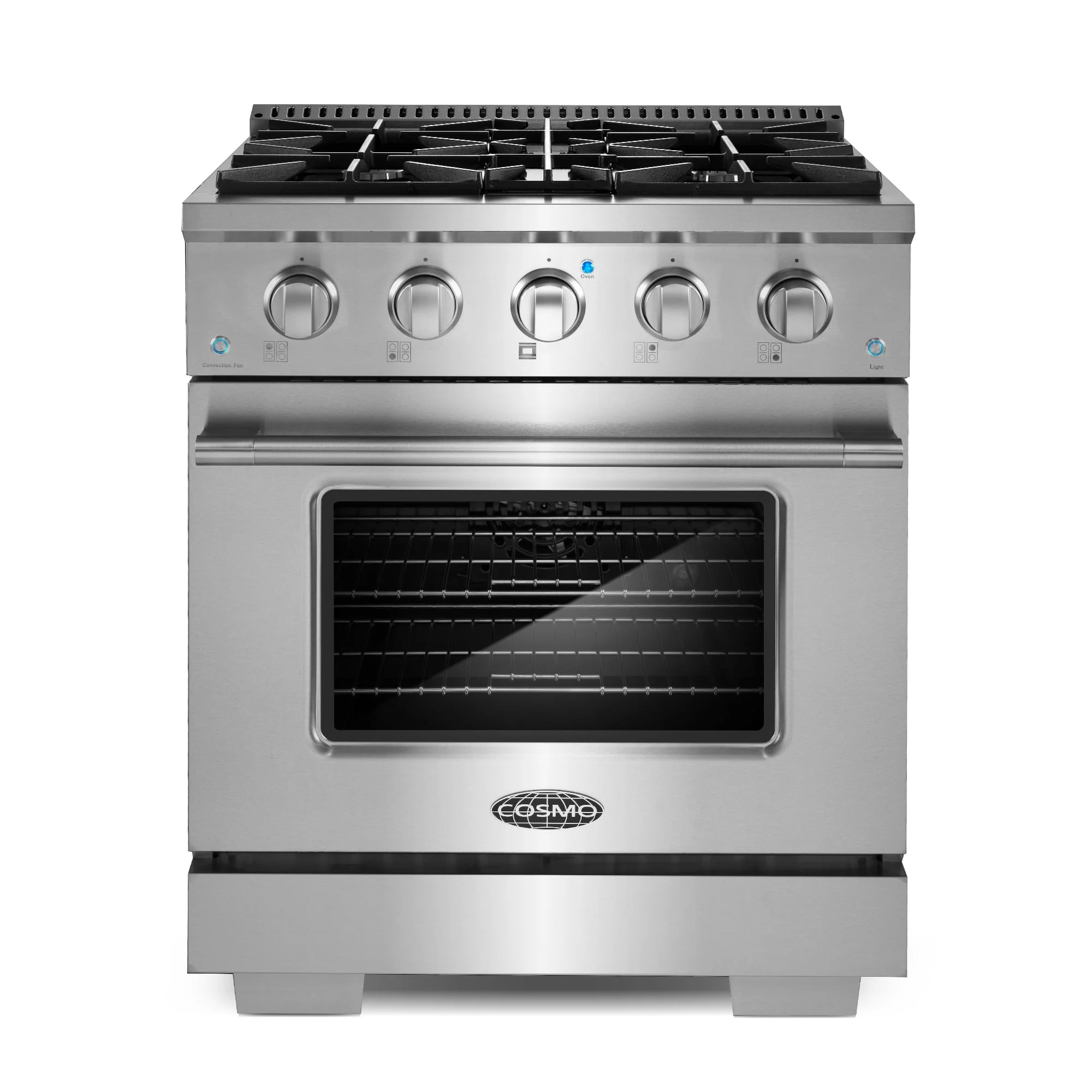 30 in. 3.5 cu. ft. Gas Range with 4 Burners in Stainless Steel