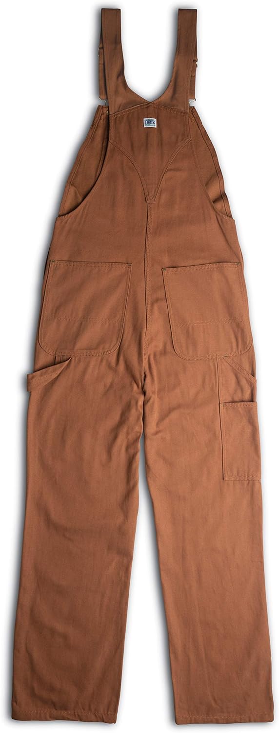 Liberty Men's Duck Bib Overall, Pecan, 38x32