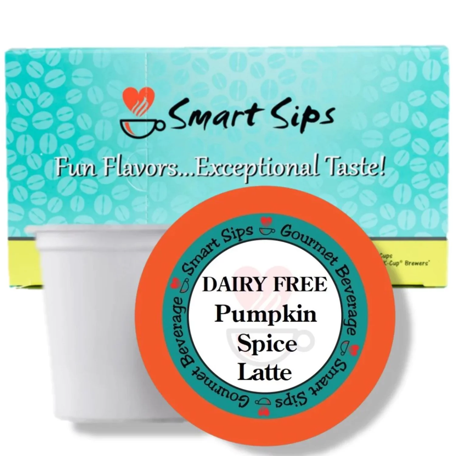 DAIRY-FREE | Pumpkin Spice Latte, Single-Serve Gourmet Lactose-Free Latte Pods for Keurig K-cup Brewers