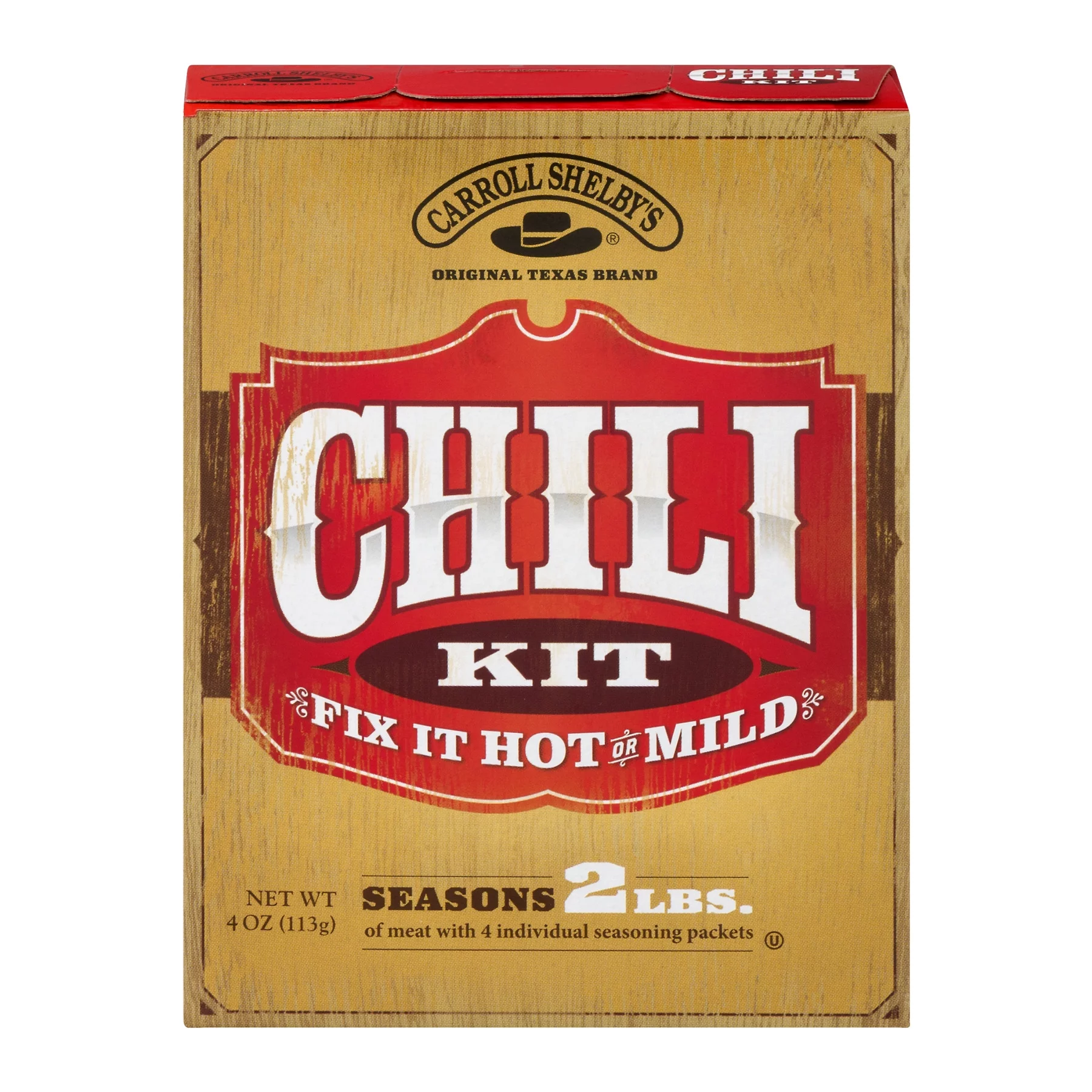 (4 pack) Carroll Shelby's Chili Kit, 3.65 oz