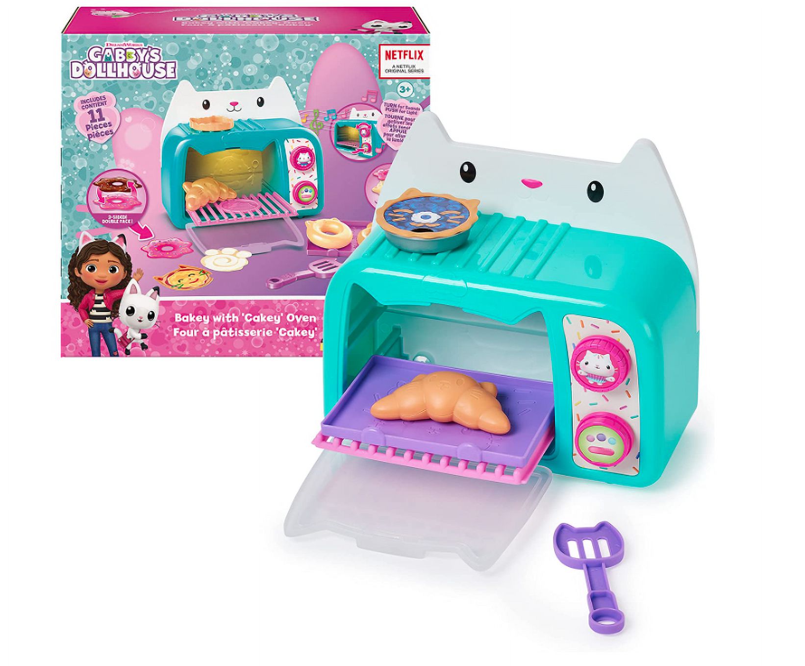 Gabby's Dollhouse, Bakey with Cakey Oven, Kitchen Toy with Lights and Sounds, Toy Kitchen Accessories and Play Food, Kids Toys for Ages 3 and up