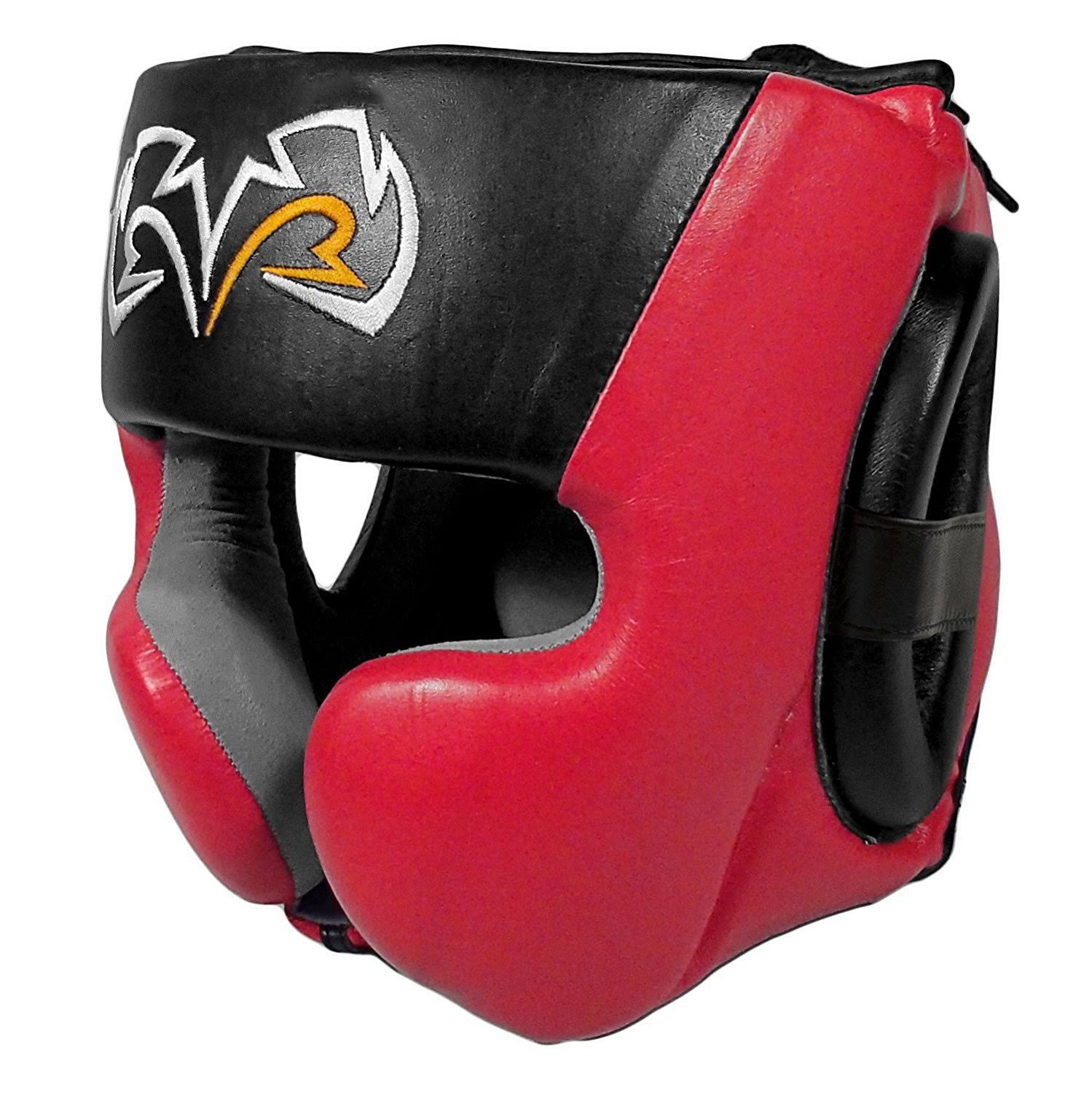Rival Boxing RHG30 Mexican Style Cheek Protector Headgear - Medium - Black/Red