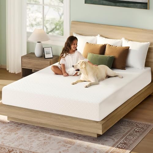 Rolanstar Full Size Mattress, 10 Inch Gel Memory Foam Mattress in a Box, Fiberglass Free, Breathable for Cooler Sleep Supportive & Pressure Relief, CertiPUR-US Certified, White