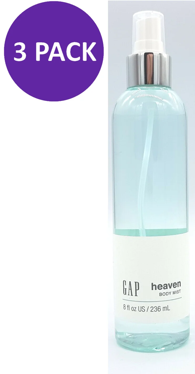 Gap Heaven Fragrance Spray Body Mist 8 FL Oz (3 PACK)