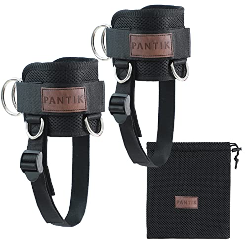 Ankle Strap for Cable Machine Adjustable Cable Ankle Attachments for Gym Comfort fit Neoprene Padded Steel Double D-Ring Ankle Cuffs for Cable Kickbacks, Lift The Butts, Tone The Legs