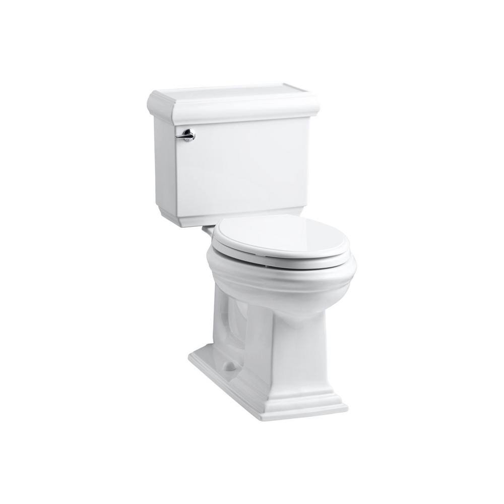 Kohler Memoirs Classic 2-Piece 1.6 GPF Single Flush Elongated Toilet in White WI