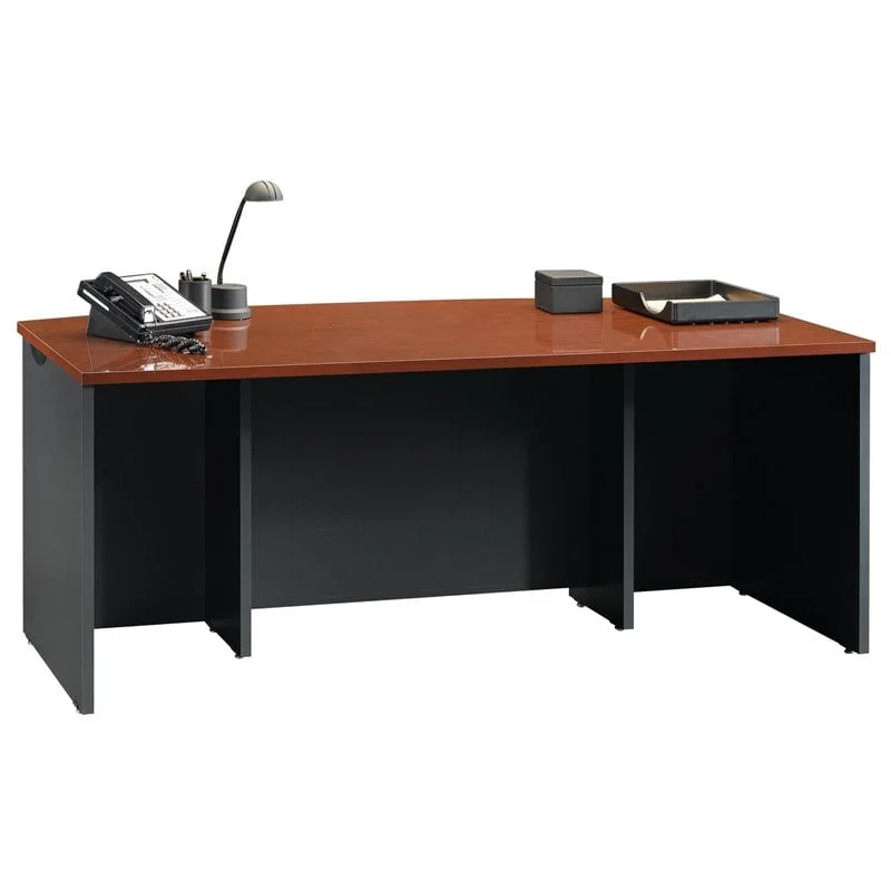 Sauder Via Executive Office Desk, Classic Cherry Finish