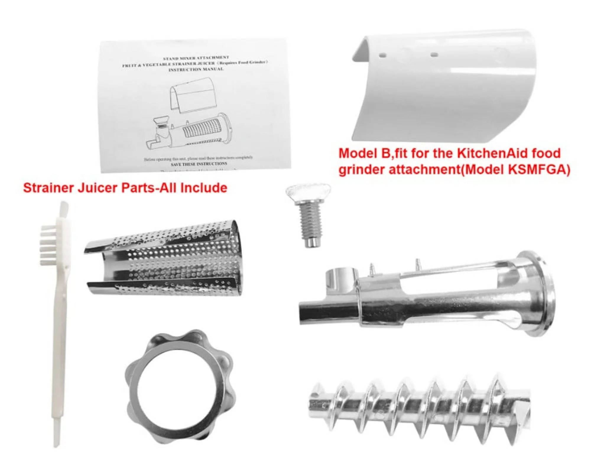 Fruit Juice Sauce Maker Attachement Kit For Kitchenaid Stand Mixer Model KSMFGA