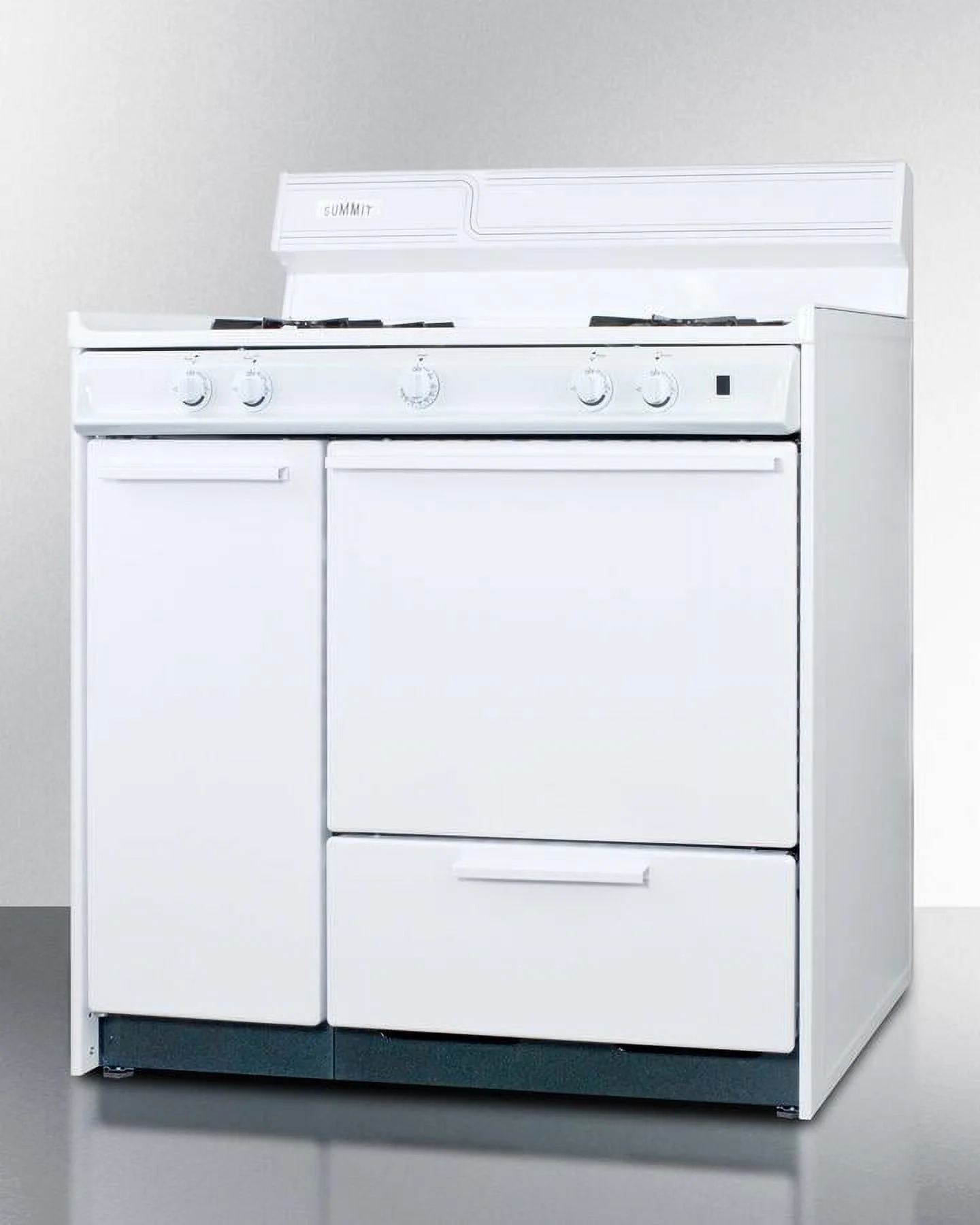 Summit Appliance WNM430P 36 in. Gas Freestanding Range, White