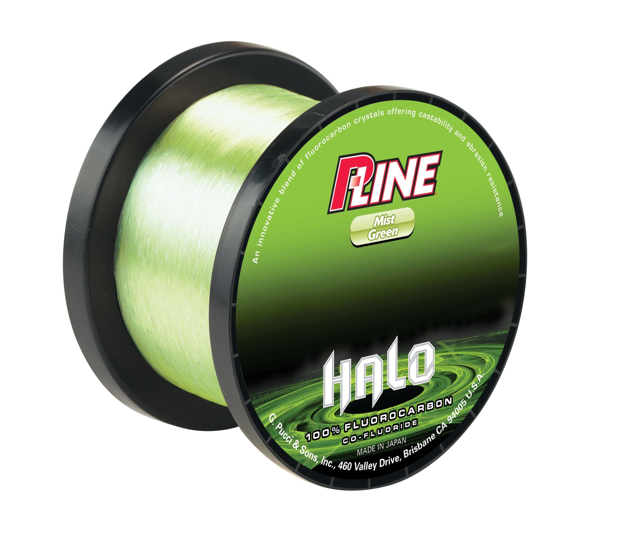 P-Line Halo Fluorocarbon Mist Green Fishing Line 2000 yd Bulk Spool