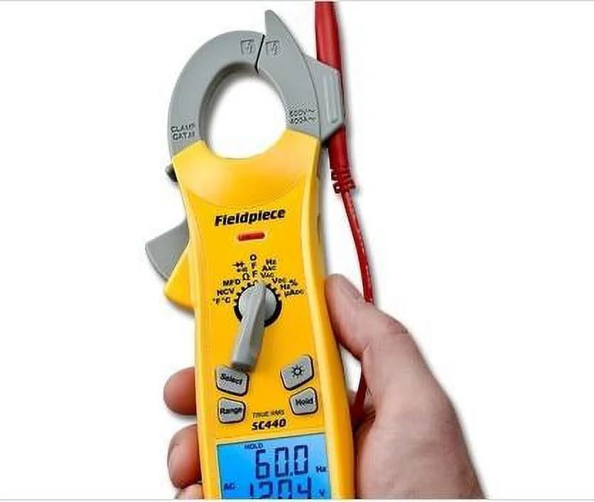 Fieldpiece SC440 SC440, Essential Clamp Meter w/ True RMS & Magnetic Strap, replacement for SC420, SC77