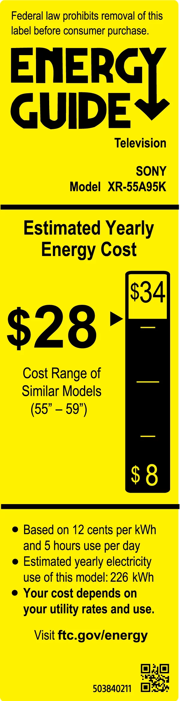 Sony 55” Class A95K 4K HDR OLED TV with smart Google TV XR55A95K- 2022 Model
