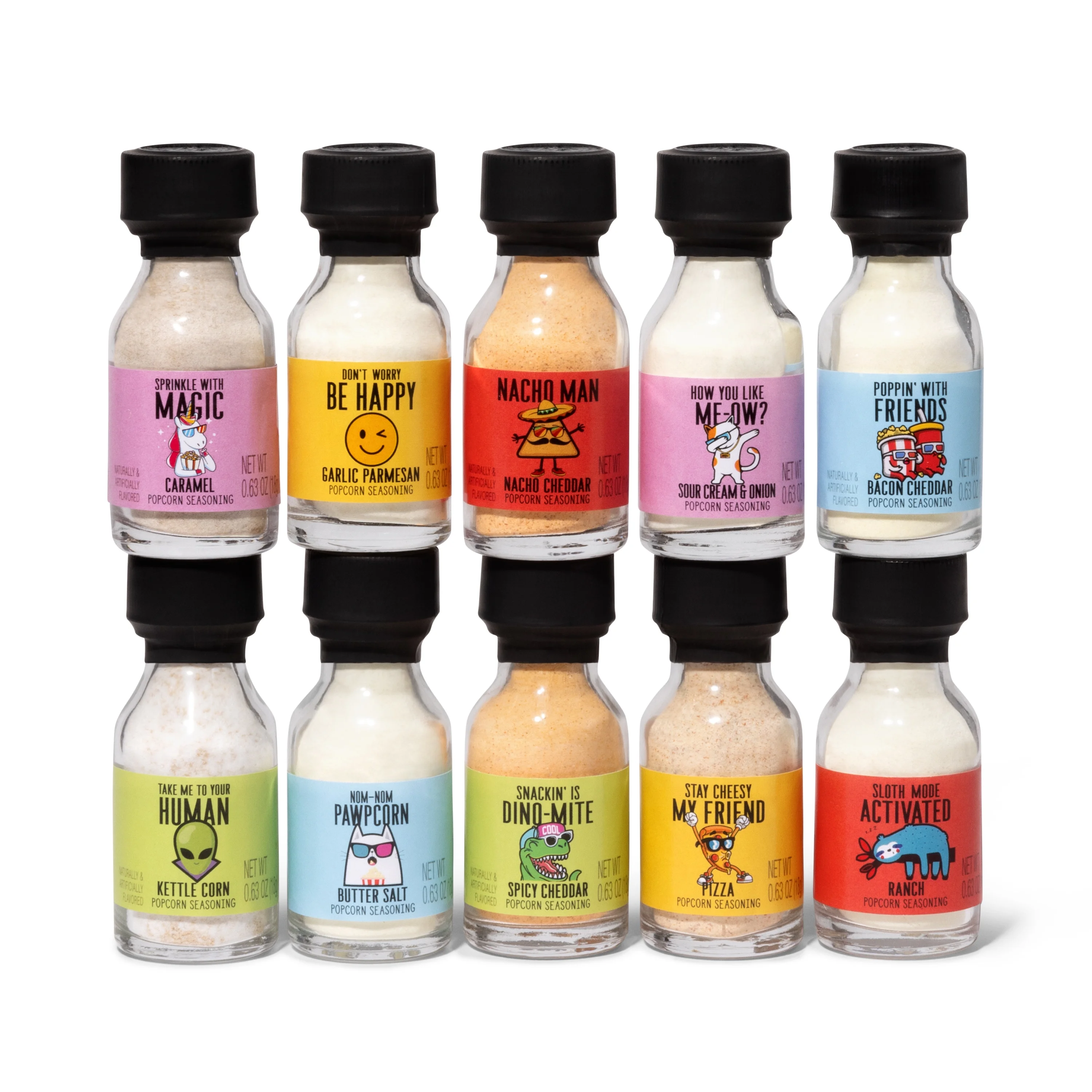 Thoughtfully Gourmet, Popcorn Party Seasoning Sampler Gift Set, Set of 10