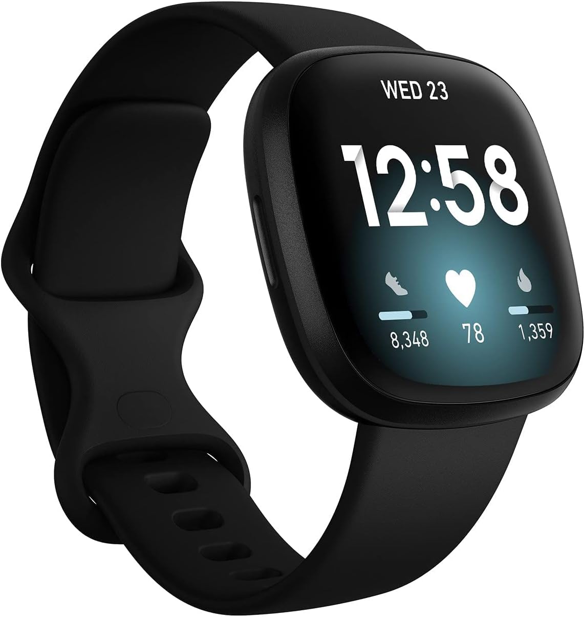 Fitbit Fitbit Versa 3, Black (Renewed)