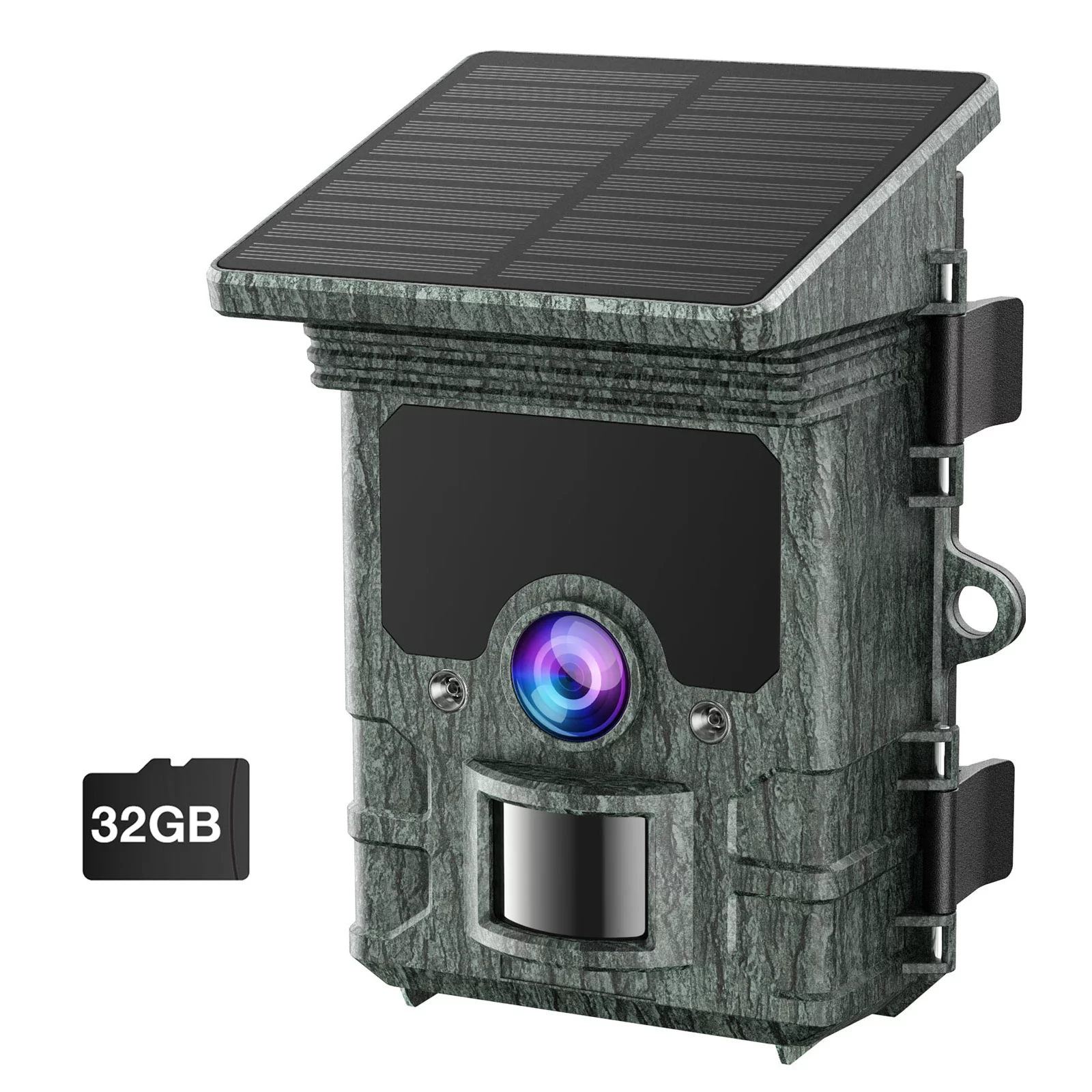 CAMPARK Solar Powered Trail Camera with SD Card Rechargeable 4400mAh 4K 48MP WiFi Game Camera with 0.1s Motion Activated Night Vision Waterproof IP66 for Wildlife Monitoring Hunting Trail Cam