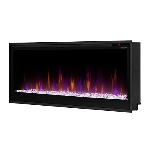 Dimplex 36 Inch Slim Built-in Linear Electric Fireplace | Shallow 4-Inch Depth with Multi-Fire Color Technology, Remote and Acrylic Crystal Ember Bed Included - Sits Flush in Most Home Frames