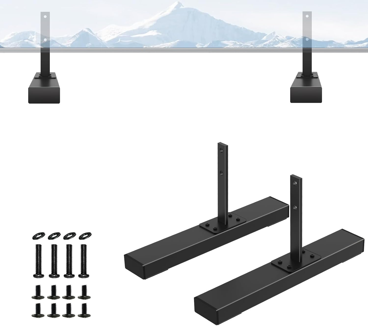 Metal TV Legs for Sony Bravia TV for Sony KDL-65W850C KDL-75W850C XBR-65X810C XBR-65X850C XBR-75X850C TV Model, Only Fit for TV Hole Distance of 40mm Center-to-Center, Please Measure the Hole Spacing