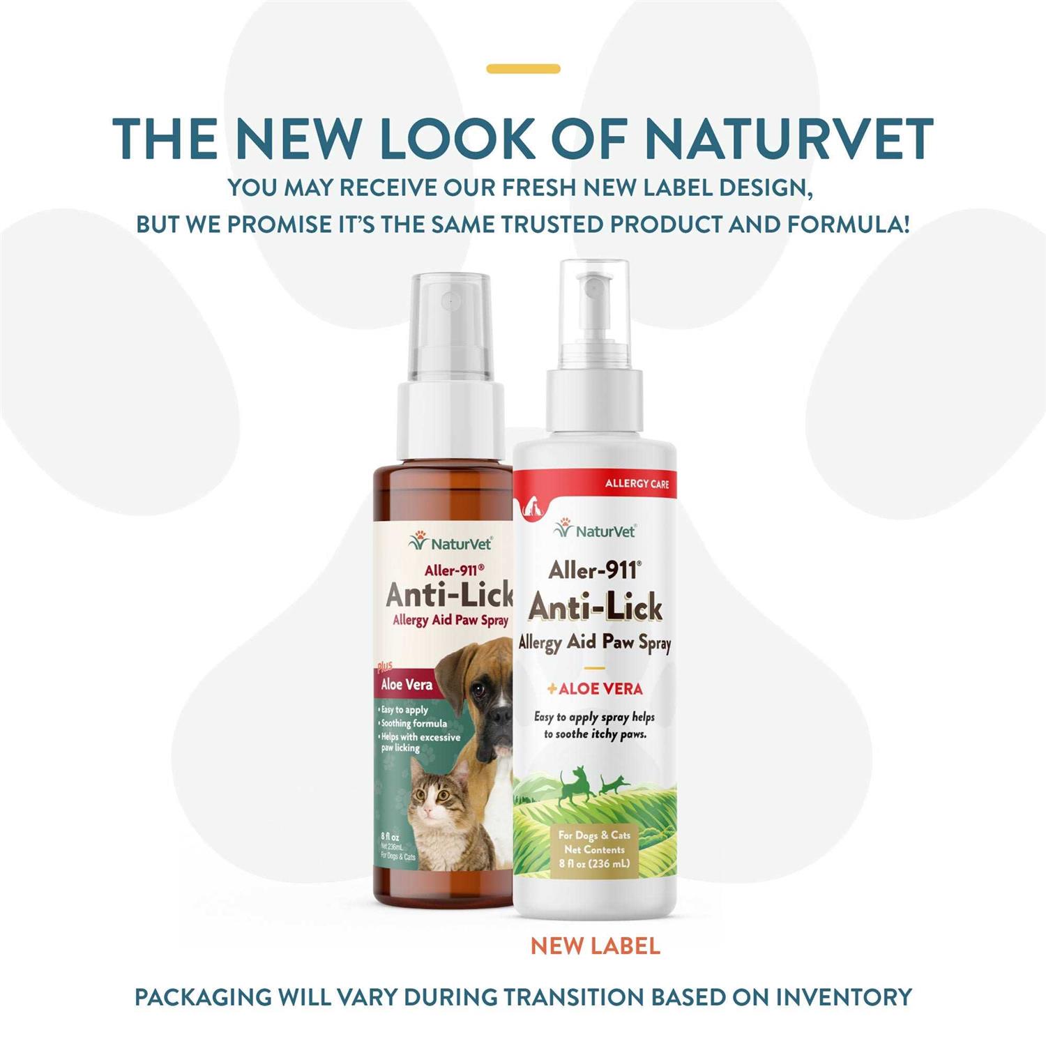 NaturVet Aller-911 Anti-Lick Paw Spray for Dogs & Cats - Pet Supplies online store