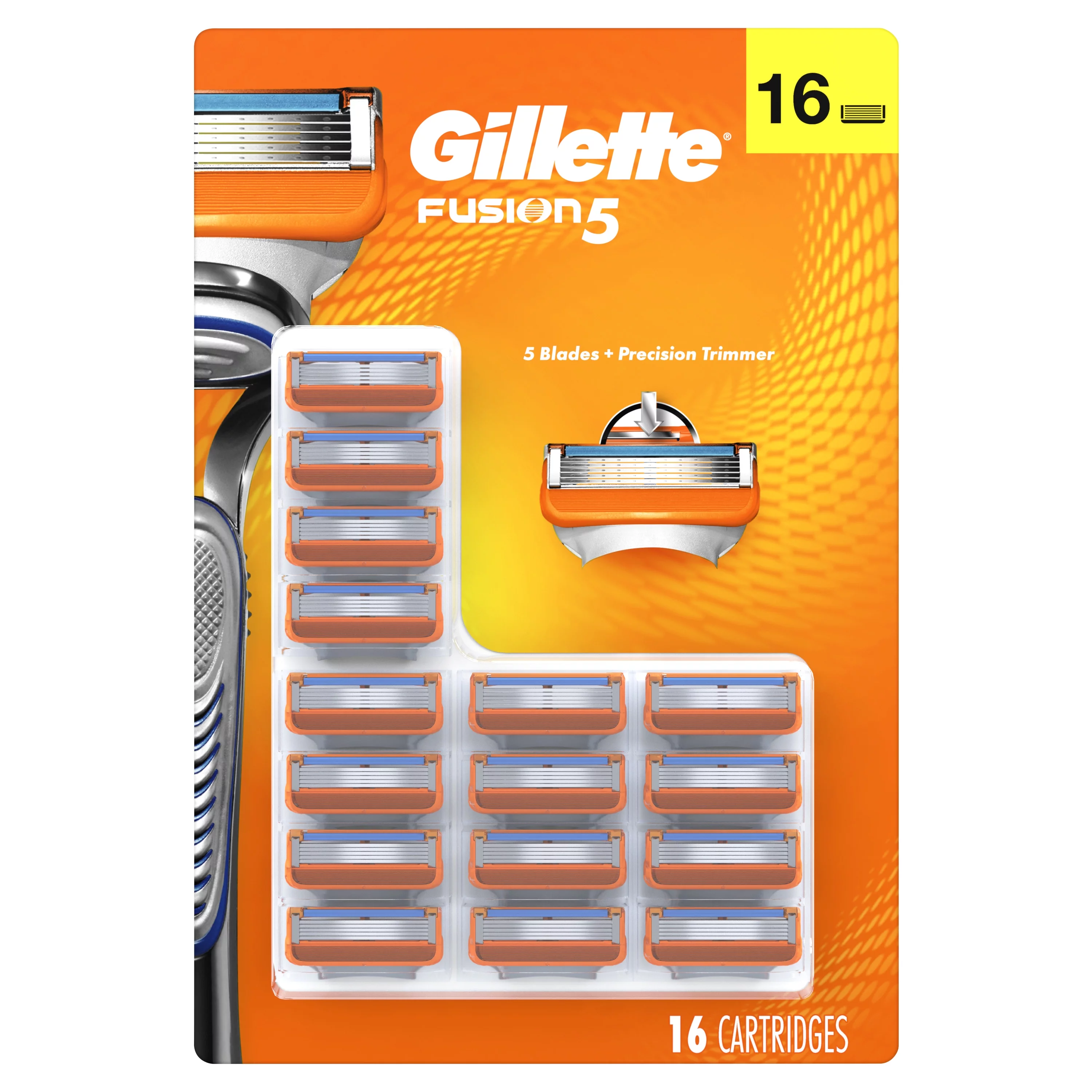 Gillette Fusion5 Men's Razor Blades, 16 Blade Refills
