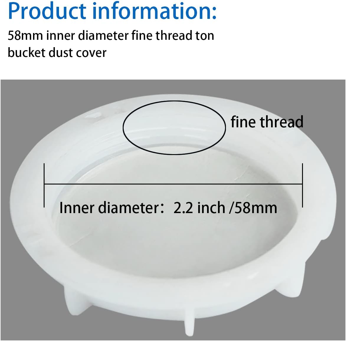 2inch IBC Tote Valve Dust Cap Water Tote Cover Lid Cap Fine Female Thread 58mm ID 5Pieces