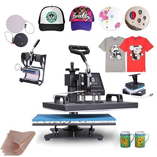 Vevor Heat Presses 12 x 15 inch 5 in 1 Digital Multifunctional Sublimation T Shi