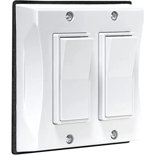 Hubbell-Bell 5129-1 3-Gang Weatherproof Cover, Vertical Decorator Style Switches, White