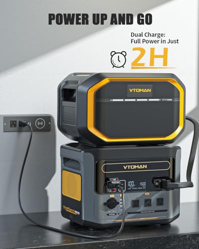 VTOMAN FlashSpeed 1000 Portable Power Station UPS LiFePO4 Battery Generator, 70Min Fully Charged, 1000W(Peak 2000W), 14 Output Ports for Vehicle Emergency, Road Trip, Camping Generator