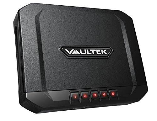Vaultek Essential Series Quick Access Portable Safe Auto Open Lid Rechargeable Lithium-Ion Battery (SE20 (Slider Safe))