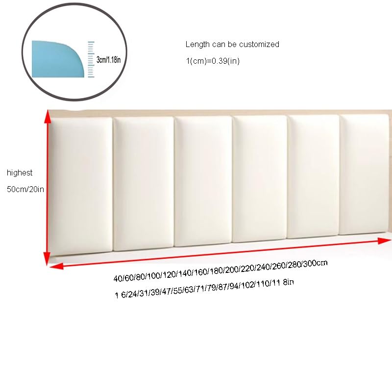 Headboard, 3D Anti-Collision Wall Mounted Bed Wall Padding, Living Room Upholstered Wall Panel, Playroom Decorative Protection Panel for Bedroom Living Room