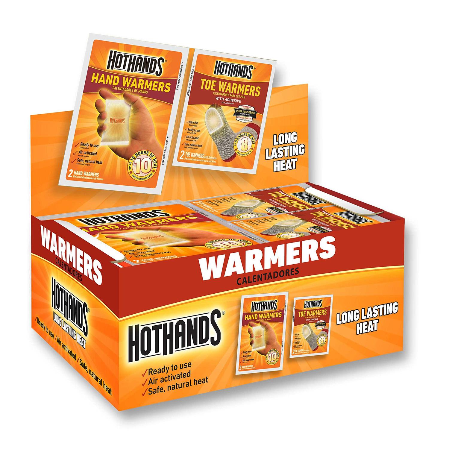 HotHands Hand & Toe Warmers Long Lasting Natural Odorless Air Activated Warmers - Sports Supplies Online Store