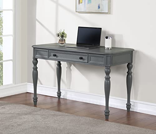 OSP Home Furnishings Country Meadows 48 Inch Writing Desk with Drawer, Antique White