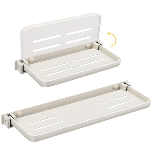 RV Aluminum Foldable Shelf, Wall-mounted Foldable Shelf, RV Fold-Down Storage Panel for RV,Camper Car,Caravans Bathroom, Laundry Room (16 inch)