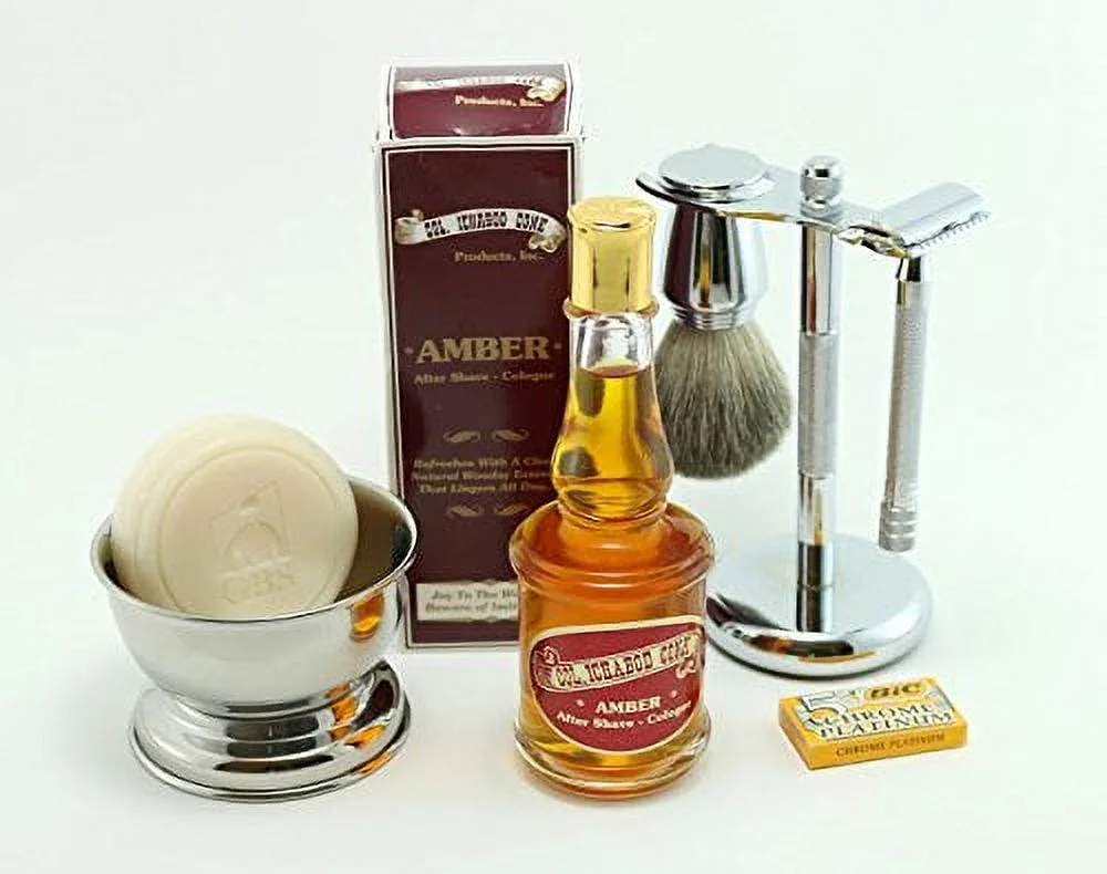 Shaving Gift Set with Merkur Long Handle 23c Safety Razor, Bowl, GBS Shaving ...