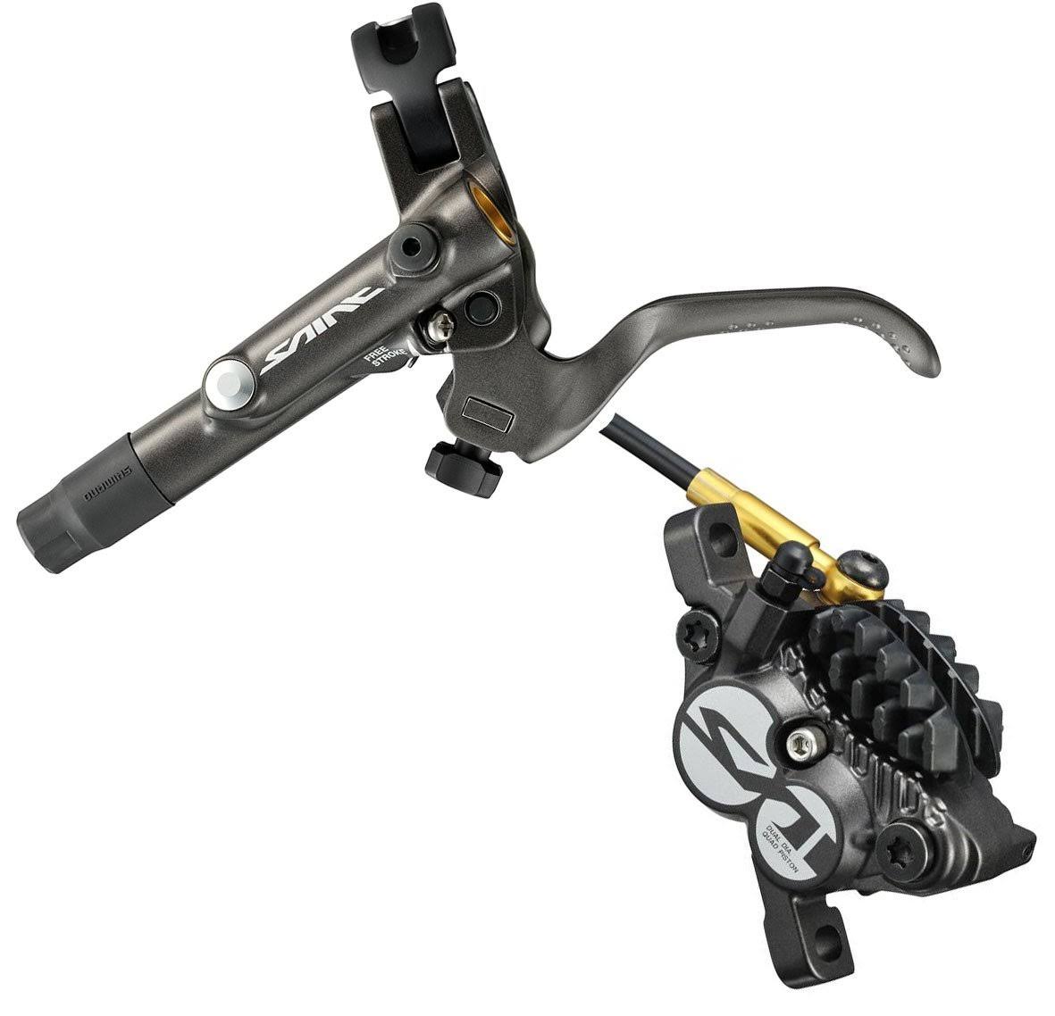 Shimano Saint M820-B Pre-Bled Rear Disc Brake with Metal Pad, Black / Gold