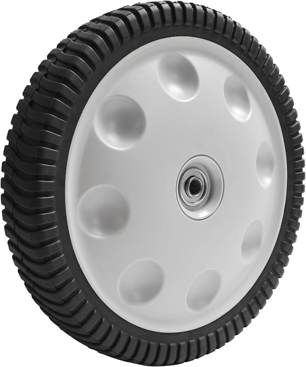 Cluparis 12 Inch Rear Wheel Replacement for MTD 734-04019 734-04127, S-Wave Wheel Tire Compatible with Most Troy Bilt Walk-Behind Push Lawn Mower, 1 Pack
