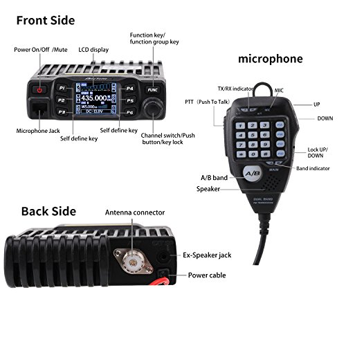AnyTone AT-778UV Dual Band Transceiver Mobile Radio VHF/Uhf Two Way Radio