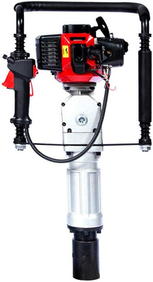 Gas Powered T Post Driver 52CC 2.3HP Pile Gasoline Engine Push Fence Farm Hammer Push Pile Lightweight Petrol Piledriver