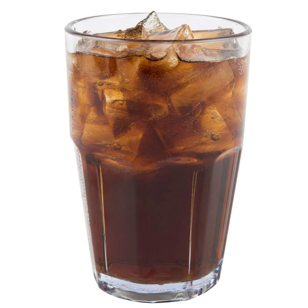 G.E.T. Heavy-Duty Faceted Shatterproof Tumbler, 14 Ounce, Blue (Set of 12)