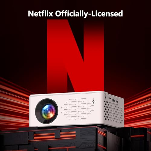 TMY Mini Projector, Upgraded Bluetooth Projector with Screen, 1080P Full HD Portable Projector, Movie Projector Compatible with TV Stick Smartphone/HDMI/USB, indoor & outdoor use