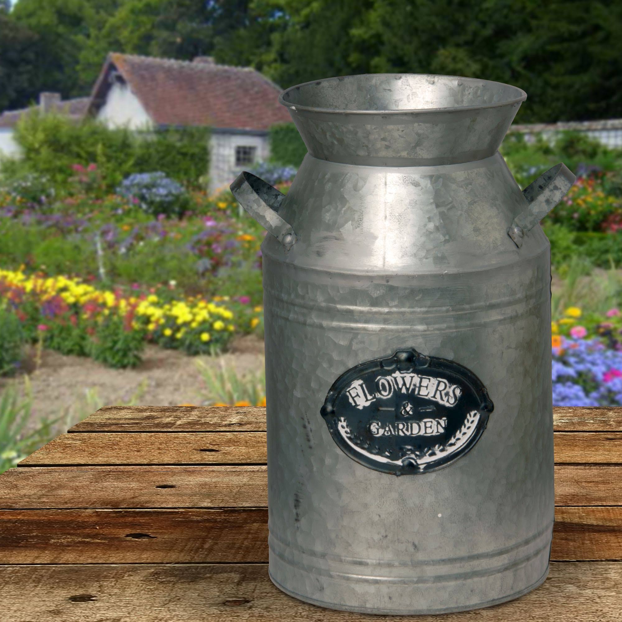 15x22 Garden Accents Antique Milk Can