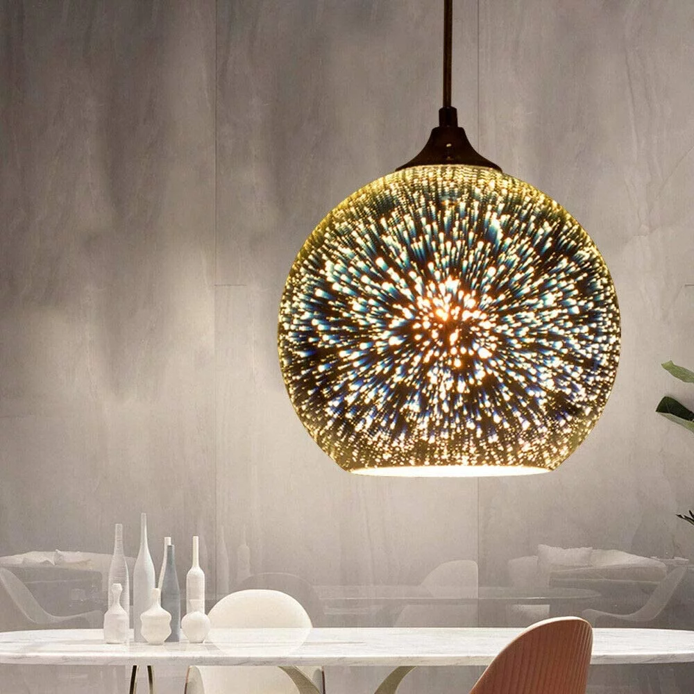 TFCFL Generic Modern 3D Art Ball Pendant Light Fireworks Glass Chandelier