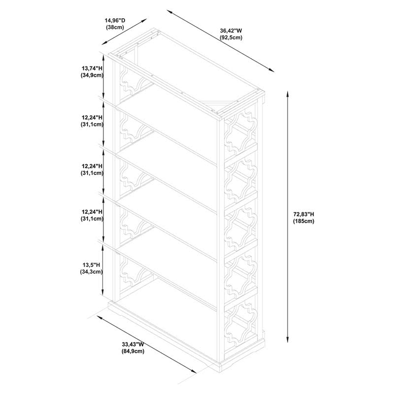 Powell Turner Bookcase White