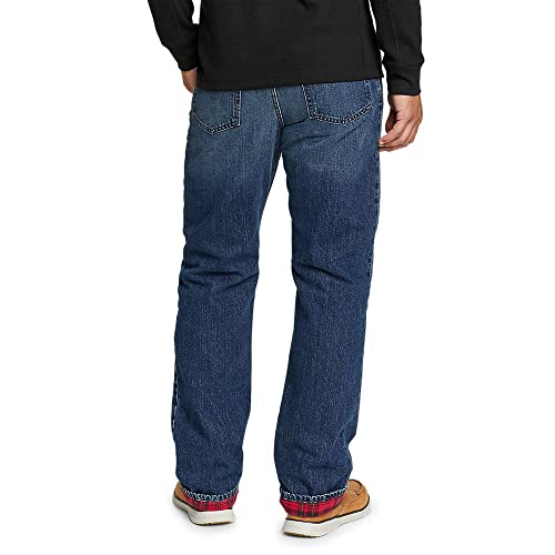 Eddie Bauer Men's Flannel-Lined Flex Jeans - Straight Fit