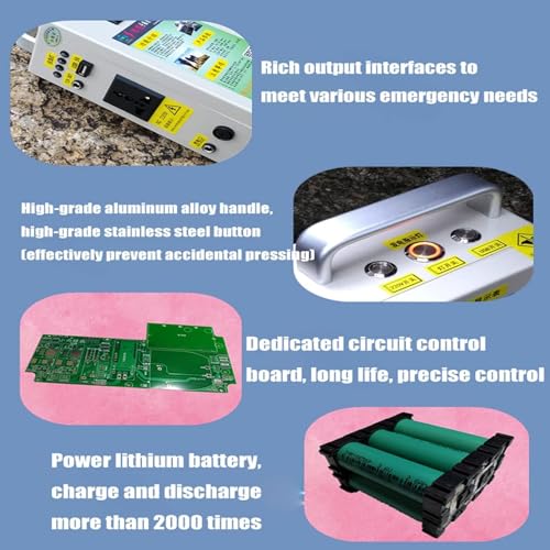 150W/500W Crank Generator, Camping Hand Crank Generator For Mobile Phone, Portable Power Station With Outlets Dc/Usb Supply,500W