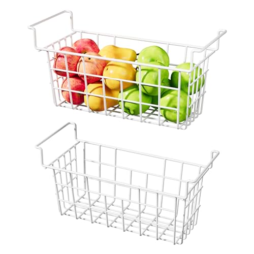 Freezer Organizer Bins, Freezer Baskets for Chest Freezer, Deep Upright Freezer Storage Bins with Handles, 17.5 Inch, 2 Pack
