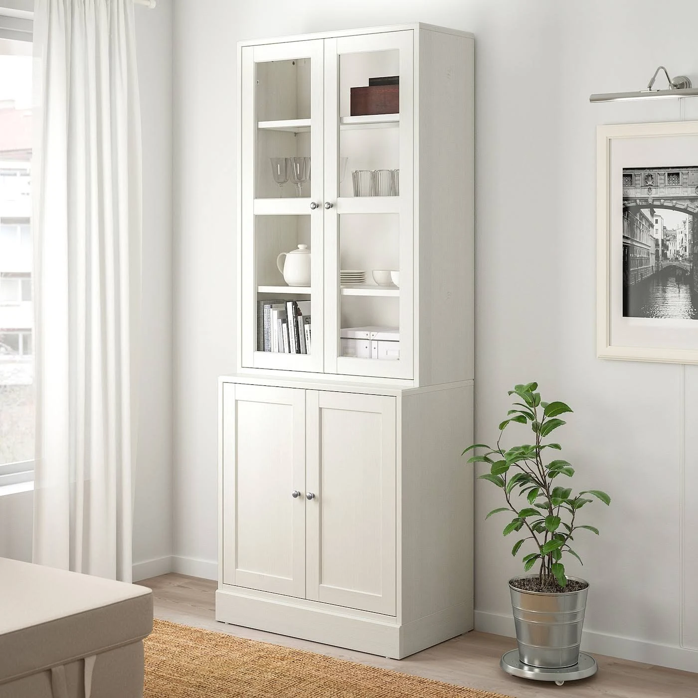 IKEA - HAVSTA Storage Combination w/Glass Doors, White, 31 7/8x18 1/2x83 1/2