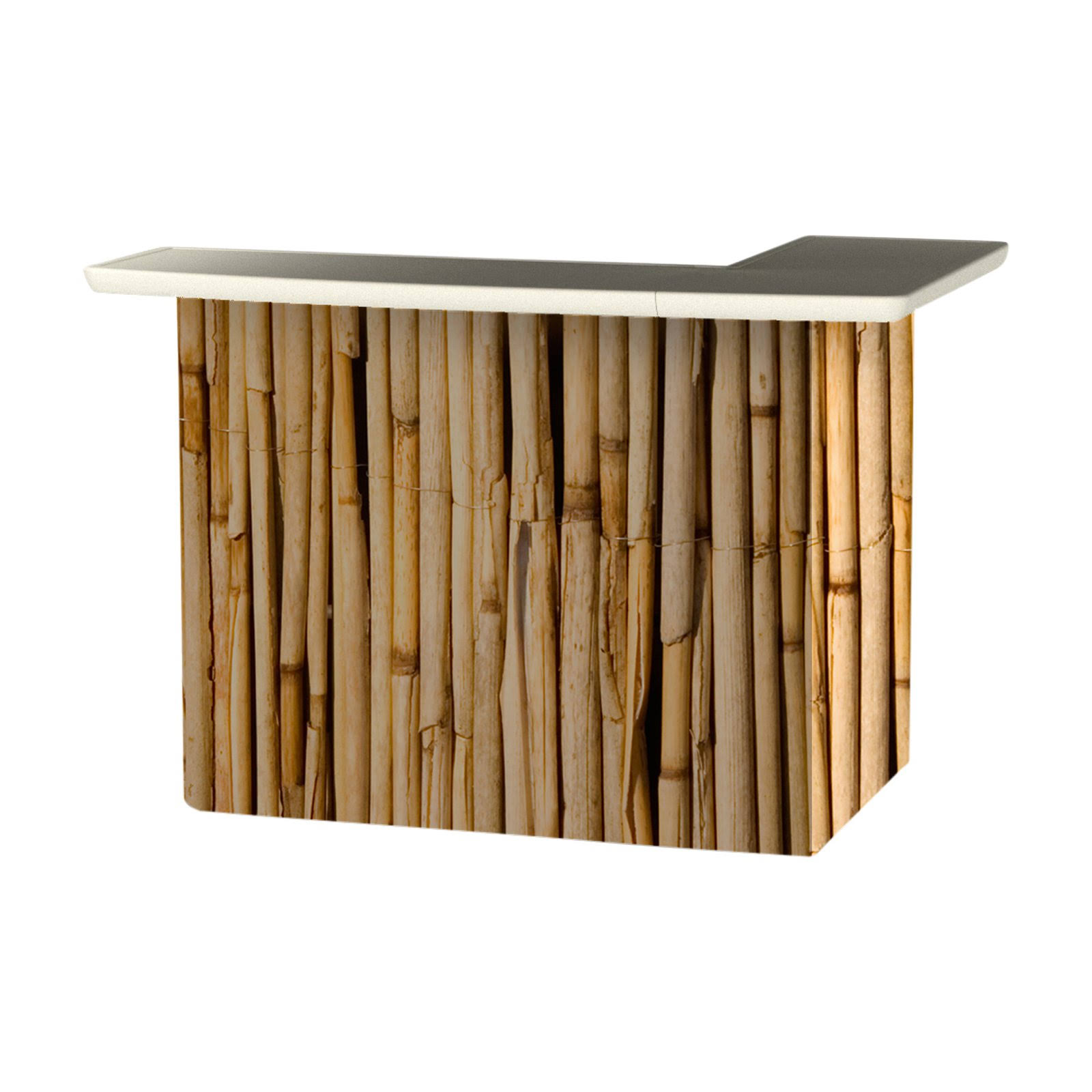 Best of Times 2000w2303 Hawaiian Bamboo Portable Bar Brown