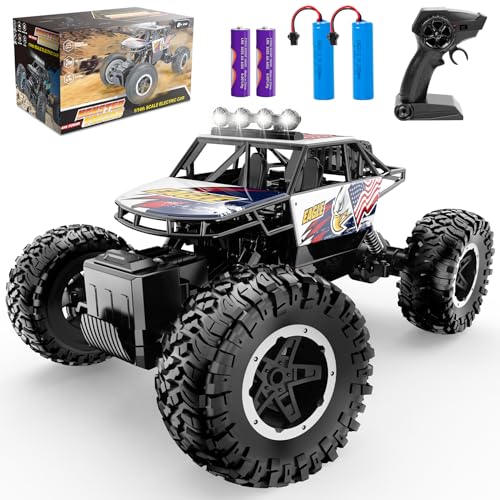 Remote Control Car RC Truck 1:14 Scale All Terrain Off-Road Monster Truck 4WD Electric Vehicle with 2.4 GHz Remote Control,2 Batteries for 90 Minutes Running Time