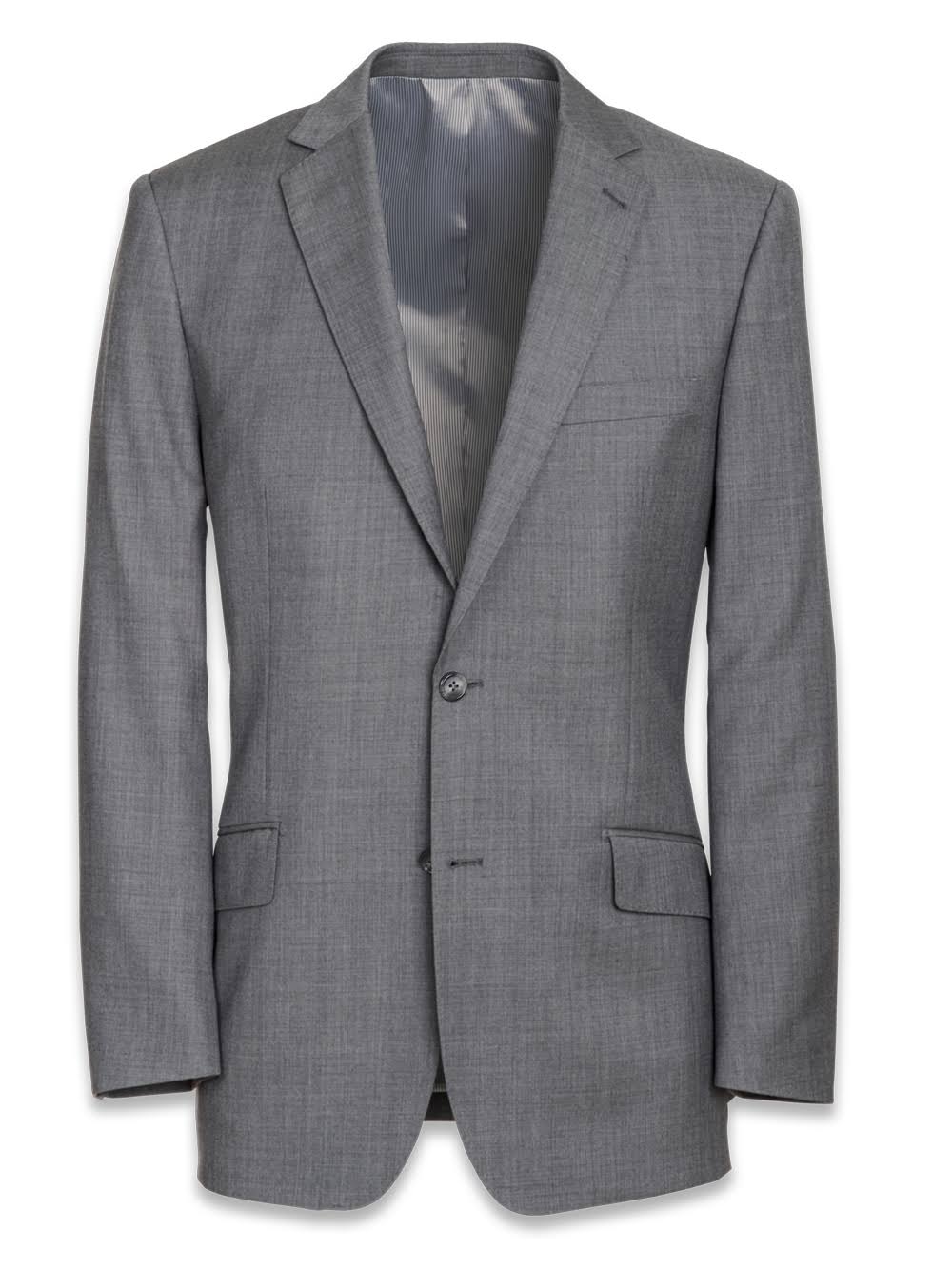 Men&s Suit - Classic Fit in Solid Grey Sharkskin | Paul Fredrick