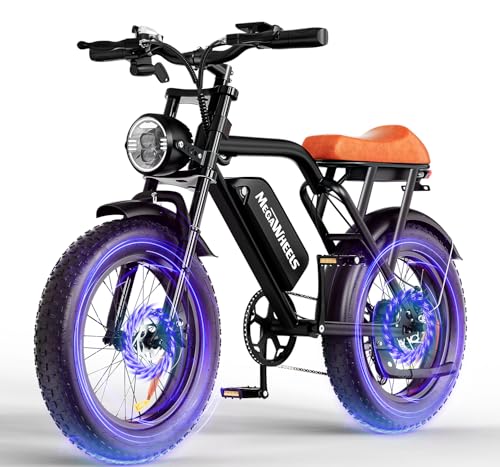MEGAWHEELS Peak 1500W Moped-Style Ebike, Max 31-33 MPH, 40-75 Miles Range, 20